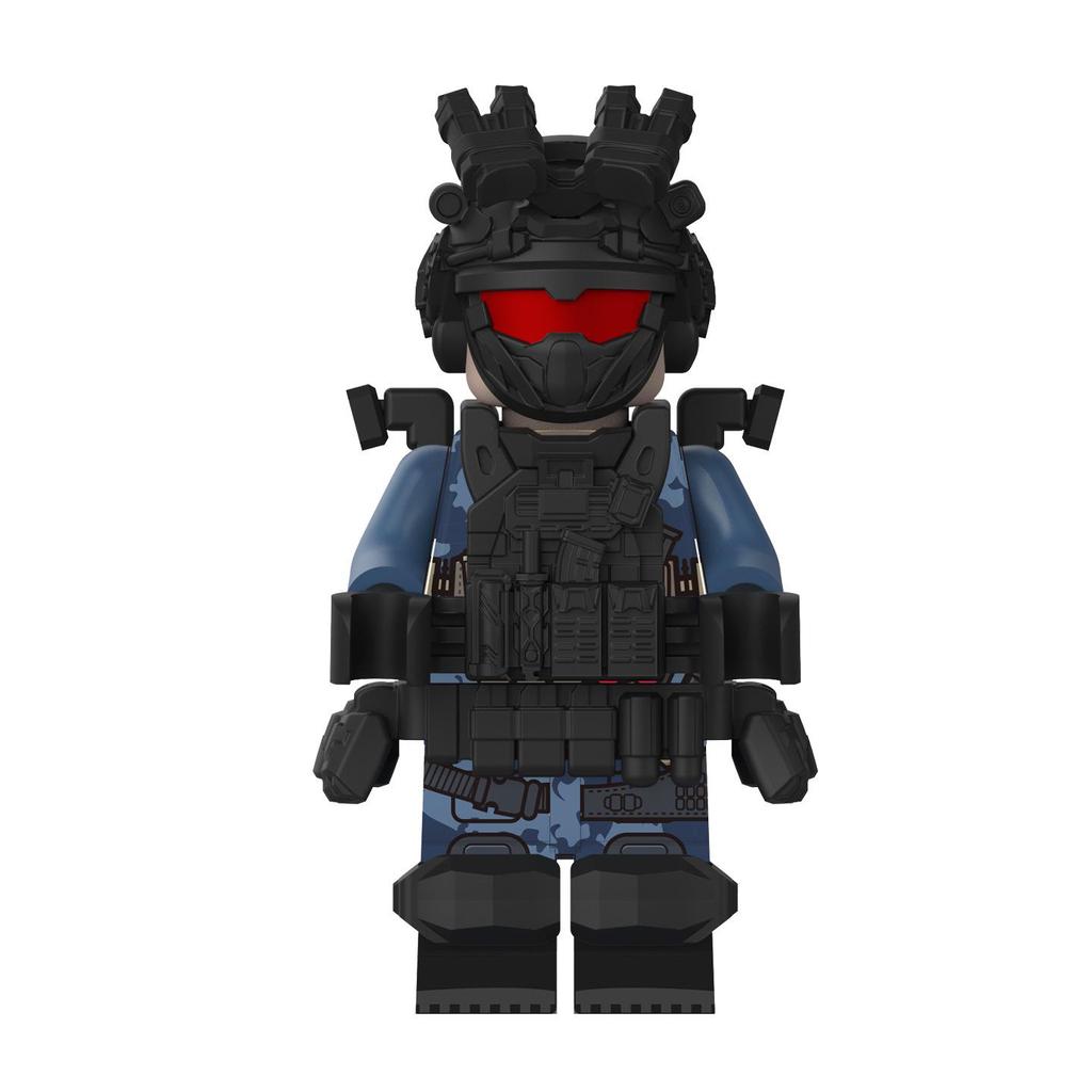Crossfire Delta Operator Deep Blue Figure Building Blocks Toy Model