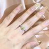 Classic Water Drop Yellow Zirconia Full Diamond Sparkle Ring Women Party Wedding 925 Stamp Fashion Jewelry Ladies Gift