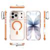Applicable To IPhone17 Pro Transparent Magnetic Bracket Mobile Phone Case Apple 16 15Pro Max Independent Metal Buttons