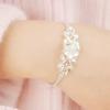 Korean Sweet Bauhinia Flower Adjustable Women's Bracelet: Qixi Silver Jewelry Gift
