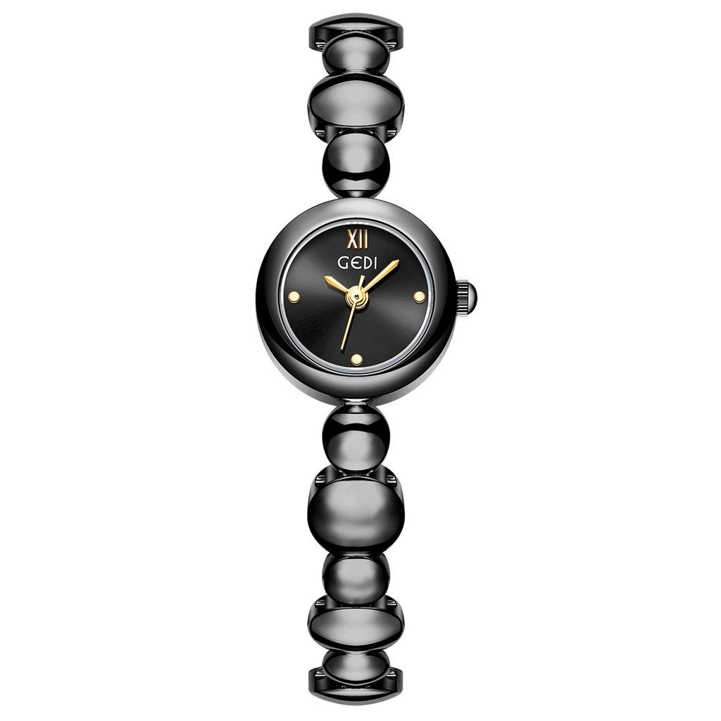 Vintage Womens Watch With Metal Bead Chain Quartz For Office Wear