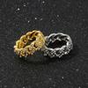 European and American Fashion Micro-embedded Hip-hop Cuban Ring Hip-hop Closed Ring Ring Fashion