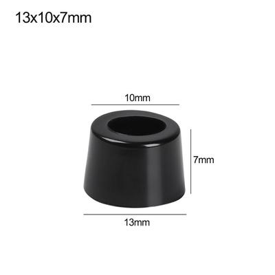 10 Pcs Furniture Parts Black Cabinet Speaker Protective Pad PVC Foot Mat Furniture Slip Feet Tapered