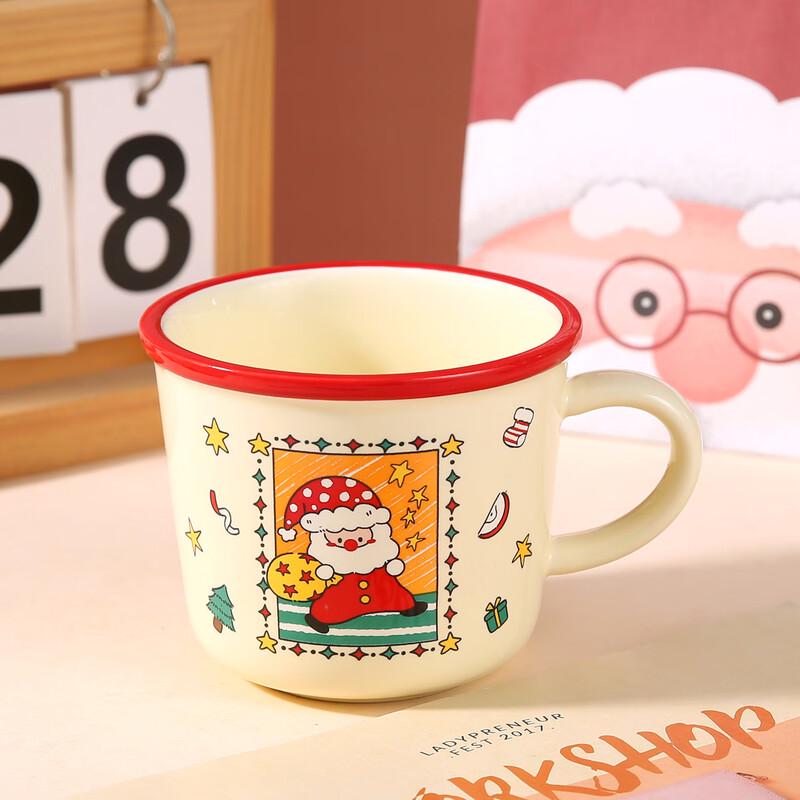 Retro Christmas Ceramic Coffee Mug Single Mug, Random Color