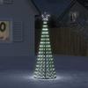 Vidaxl Conical Christmas Tree with Lights, 275 Cool White LEDs, 180 Cm