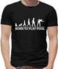 Born To Play Pool Mens T-Shirt Snooker Cue 8 Ball Billiards Game Unisex T-Shirt