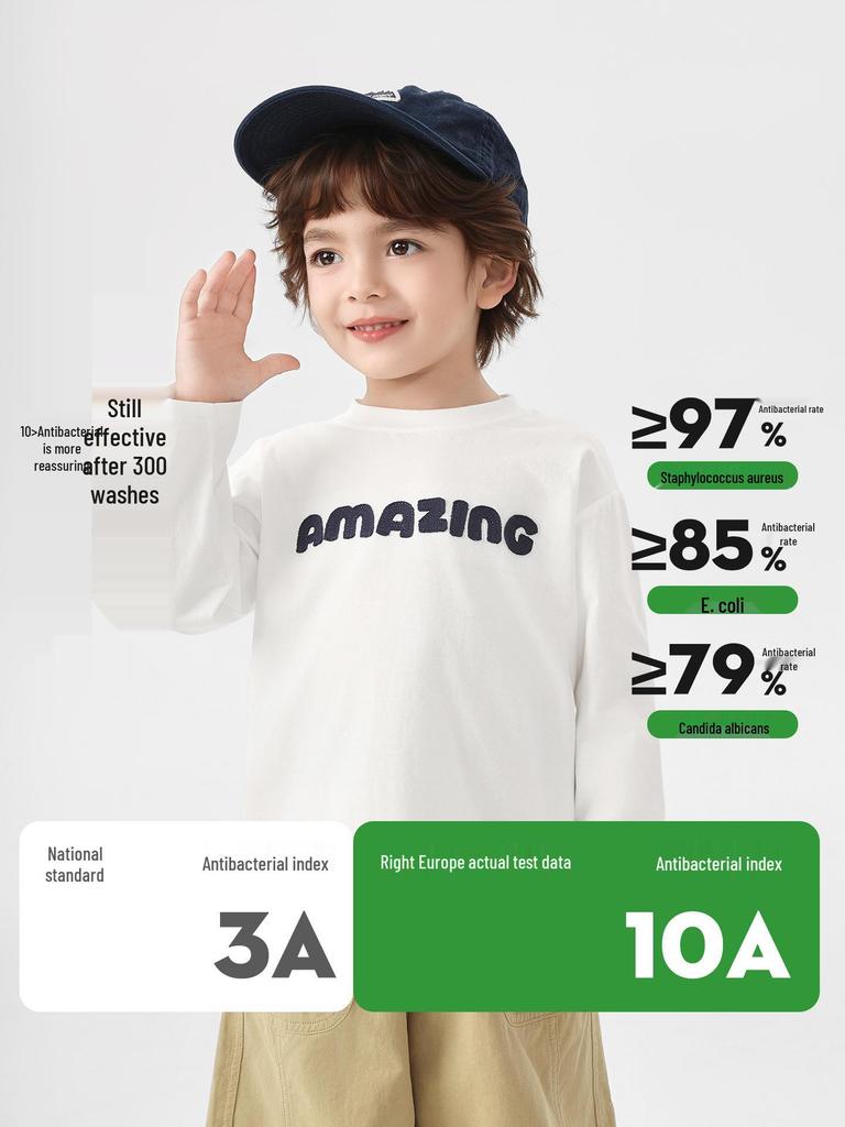 Right European Boys' Long-Sleeve T-Shirt 2026 Spring/Autumn New Style for Toddlers