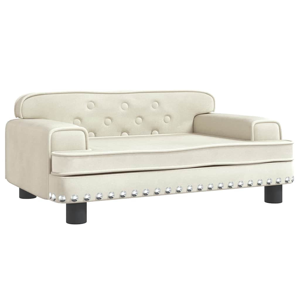 Hundebett Creme 70 x 45 x 30 cm Samt