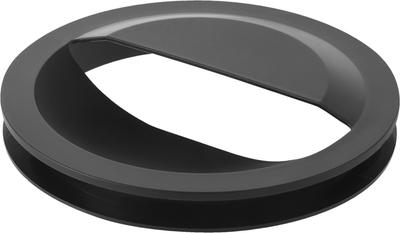 Yamazaki Drain Cover with Drain Net Holder, Black, W14.4×D14.4×H3cm, Tower Series, Easy To Attach and Detach Drain Net, Sink Drain Strainer Cover,