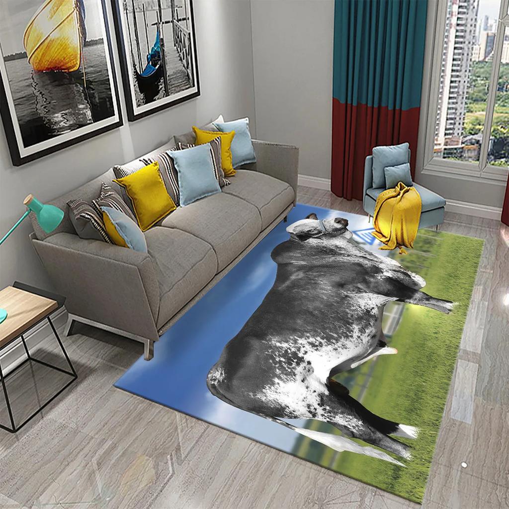 Dairy Cow Carpet Farm Animal Fresh Milk Rug Bathroom Kitchen Non-Slip Doormat Entrance Door Mat Living Room Bedroom Decor Carpet