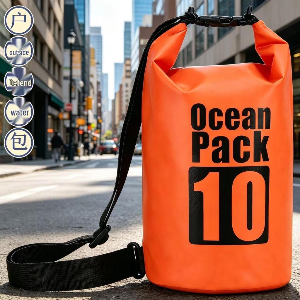 Customizable Waterproof Floating Bag for Outdoor Activities - Single/Double Shoulder, Rafting, Swimming, Dry Bag