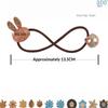 Hair Ties With Rabbit Autumn Winter Colorful High Elasticity For Girls School Daily Use Premium Soft Comfortable Non Pull