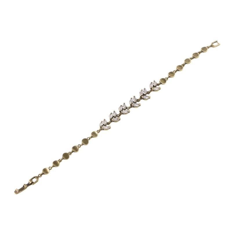 

Винтажный вдохновенный серебряный браслет из латуни со стразами, сочетающий средневековый стиль и современную моду для женщин на каждый день 1