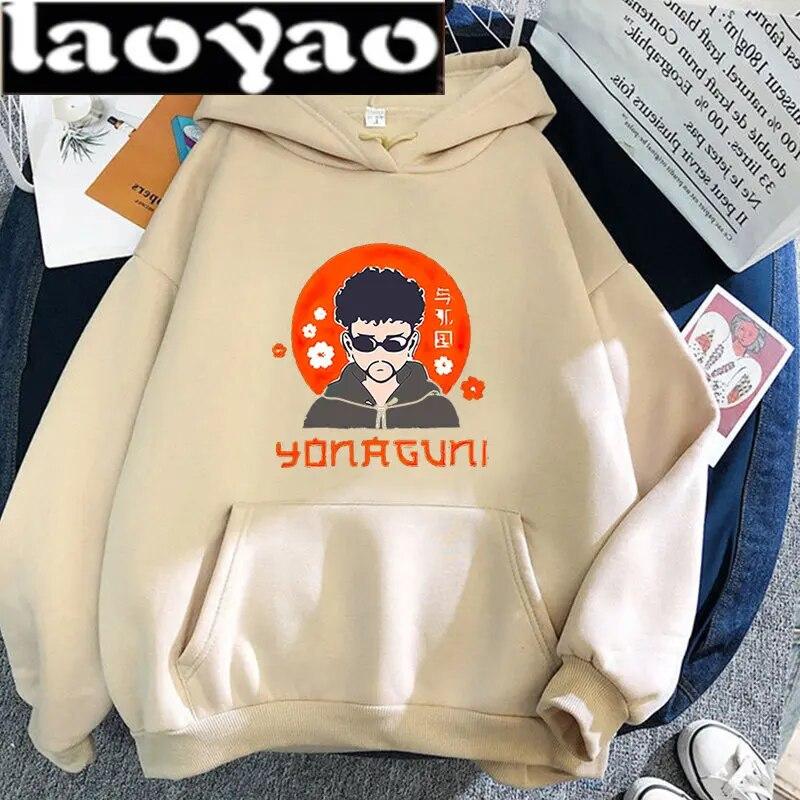 Harajuku Anime Bad Bunny Yonaguni Hoodies Unisex Kawaii Cartoon Ästhetik Druck Winter Warm Halten Langarm Frauen Sweatshirt Tops