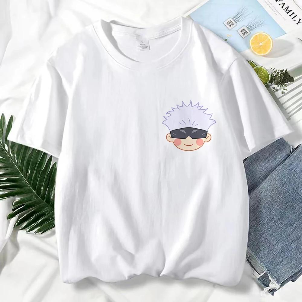 Gojo Satoru Print Graphic T Shirts Unisex Harajuku Fashion Casual Short Sleeve Tee Japanese Anime Jujutsu Kaisen Woman T-Shirt