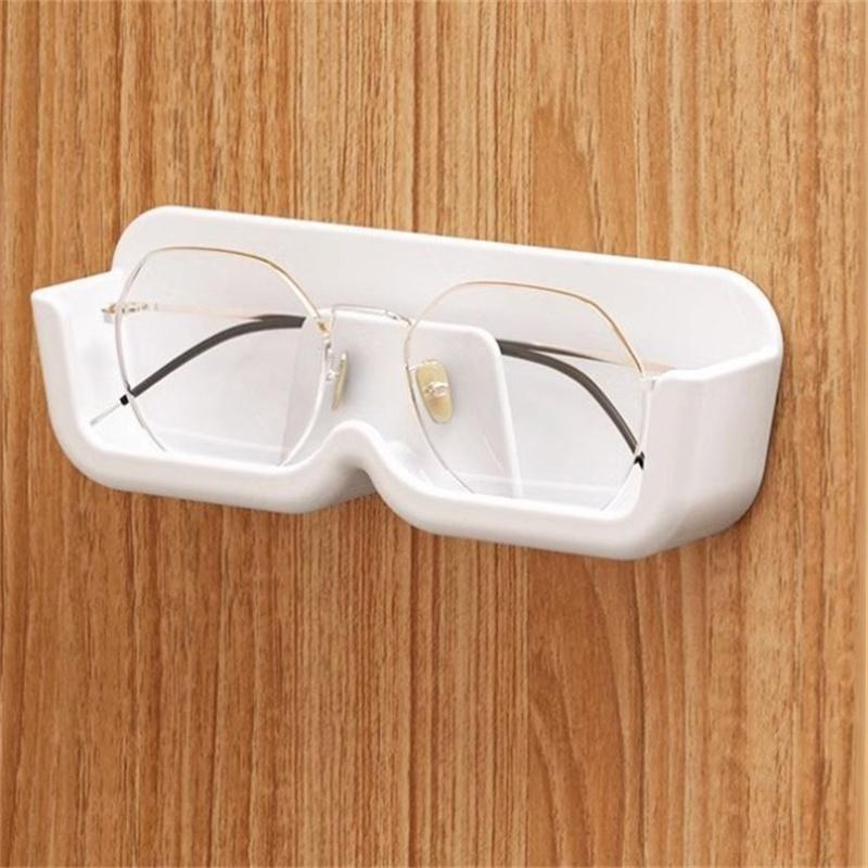 

Самоклеящийся держатель для очков, настенное крепление, солнцезащитные очки, стойка для выставки, для спальни, кабинета, гардероба, ящик для хранения очков белый