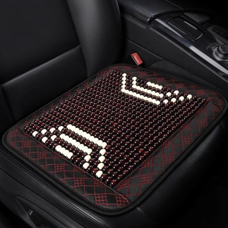 Universal Vehicle Chair Ventilated Cooling Seat Pad Cushion Beaded Comfort Seat Cover Lumbar Back Brace Support Cushion