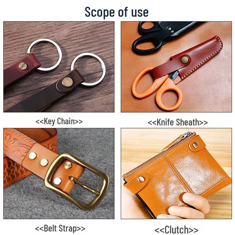 Stainless Steel Male-Female Bag Screw with Pure Copper Buckle and Flat Head Rivet Lock Accessories