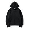 Unisex Hooded Zip-Up Sweatshirt Solid Color Casual Long Sleeve Pullover Men Women Winter Loose Fit