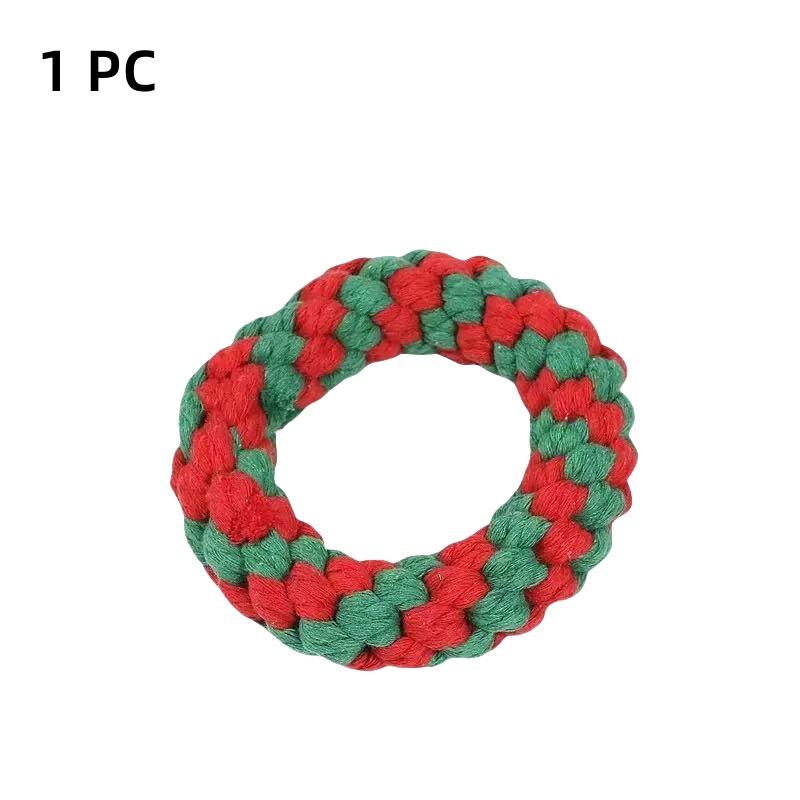 

Рождественская игрушка для собаки, питомец, хлопковый канат, узел, интерактивные игрушки для собак, мяч для щенков, крупных собак, зубная щетка, жевательная игрушка, аксессуары для собак