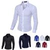 Fashion Casual Solid Color Long Sleeve Men Shirt With Soft Slim Fit Design