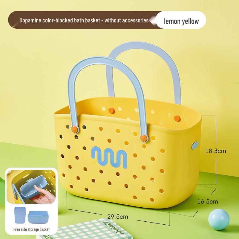 Large Capacity Handheld Bathroom Storage Basket for Women
