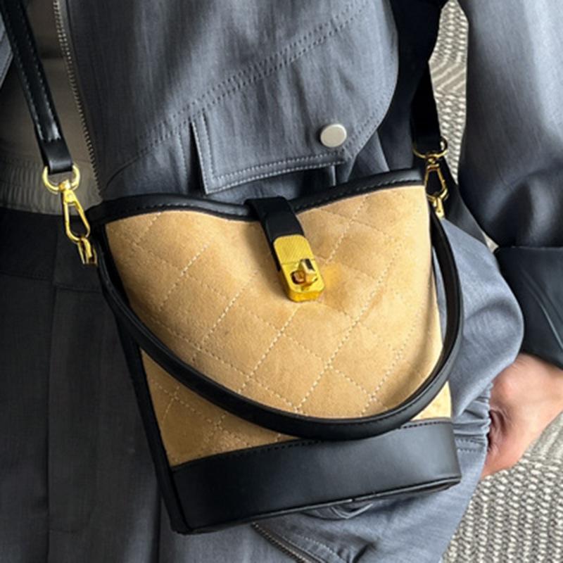 Fashionable Handbag Retro Bucket Bag Simple Shoulder Bag Trendy and Fashionable Crossbody Bag