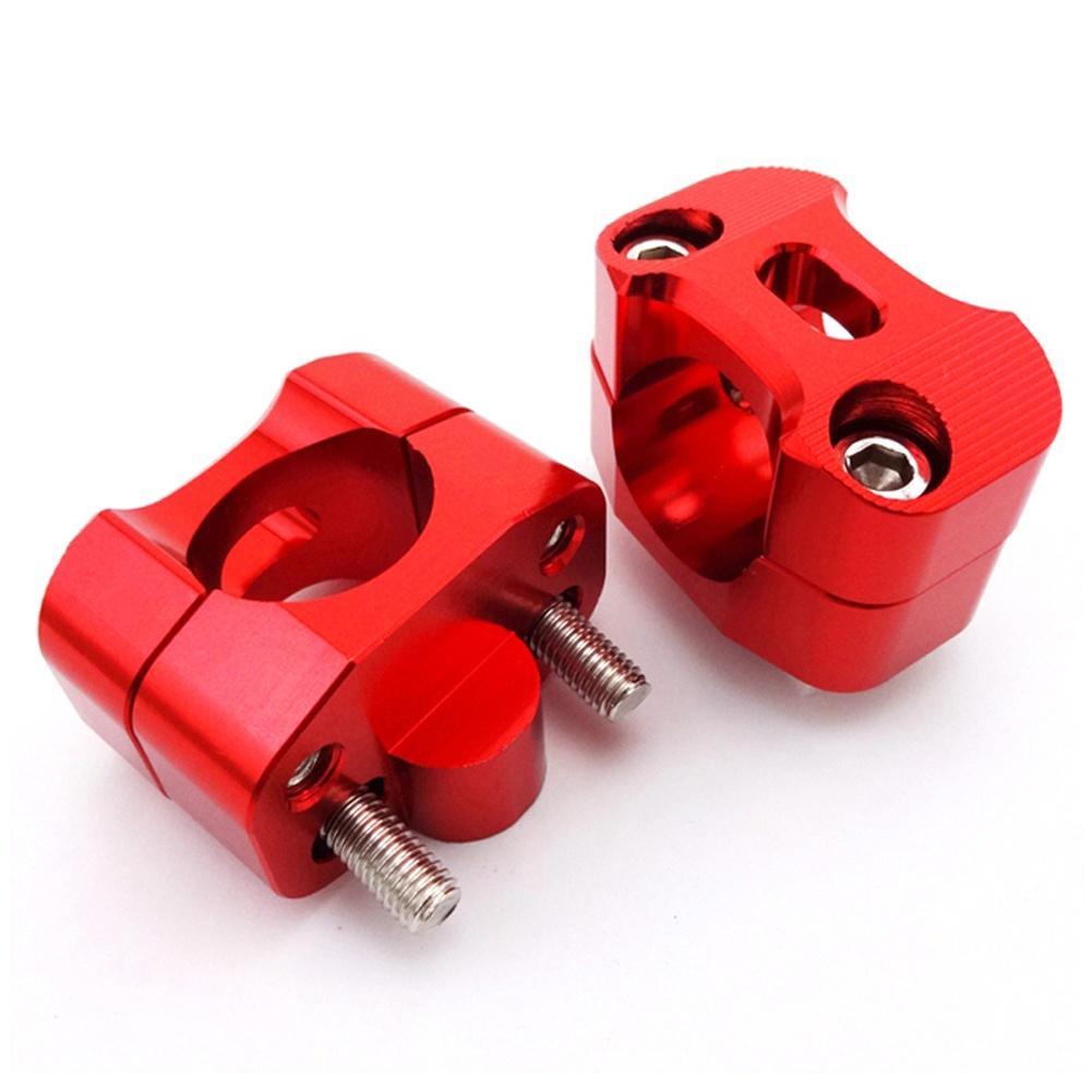 Buy STONEDER Red CNC Aluminum Handle Bar Clamp Adapter Risers Taper For
