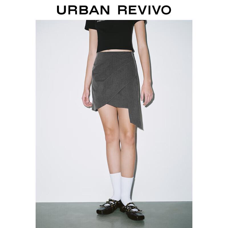 Women s Irregular Pleated A-line Skirt S