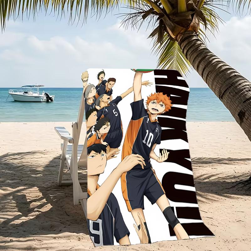 Beach Towel with Haikyu Pattern - soft,absorbent,machine washable Lightweight&Modern,swimming,Travel Essentials