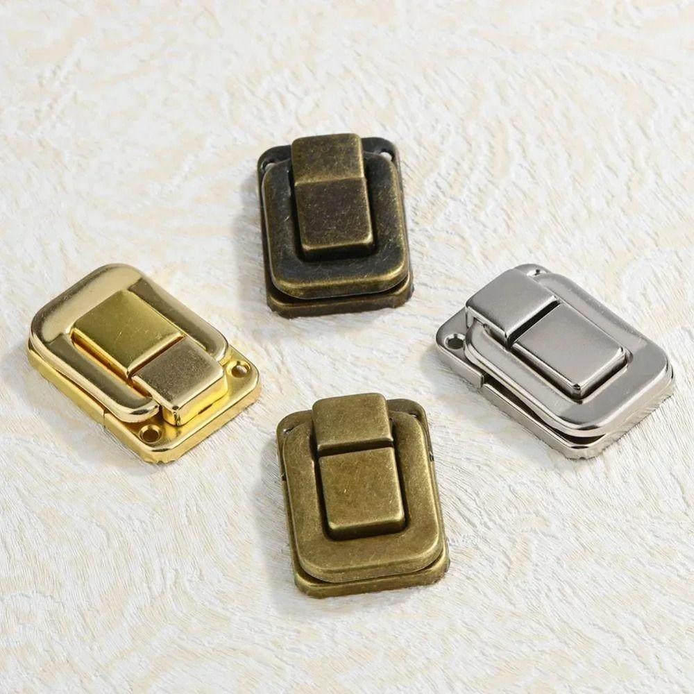 10 Stück Zinklegierung Antikschloss Vintage Riegel Dekorativer Toggle-Verschluss Hardware-Komponenten