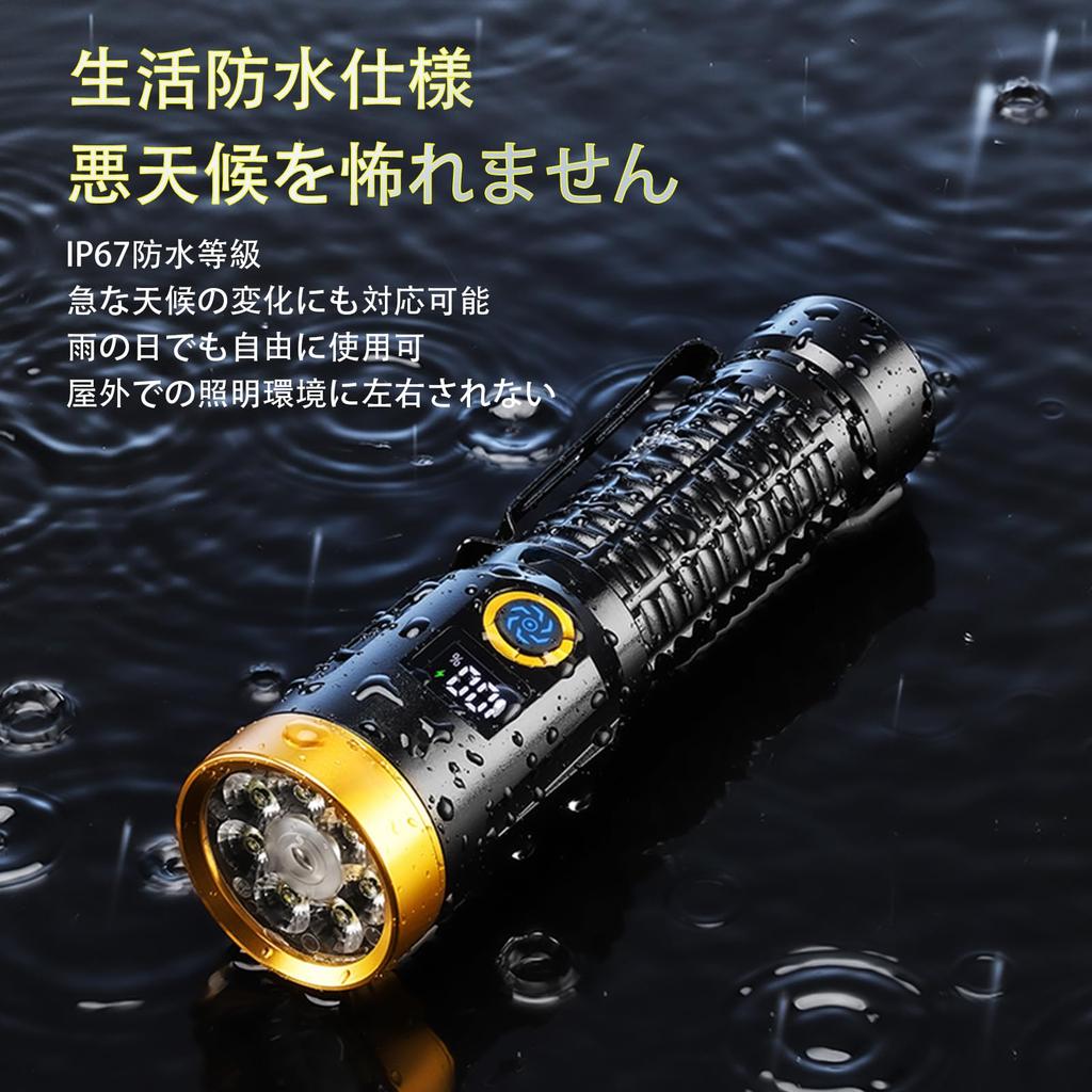 8000 Lumens Beam Green Beam Powerful Handheld 7 Dimming IPX67 Ideal for Disaster Night and Earthquake and Power Outage Preparedness Ultra-Bright
