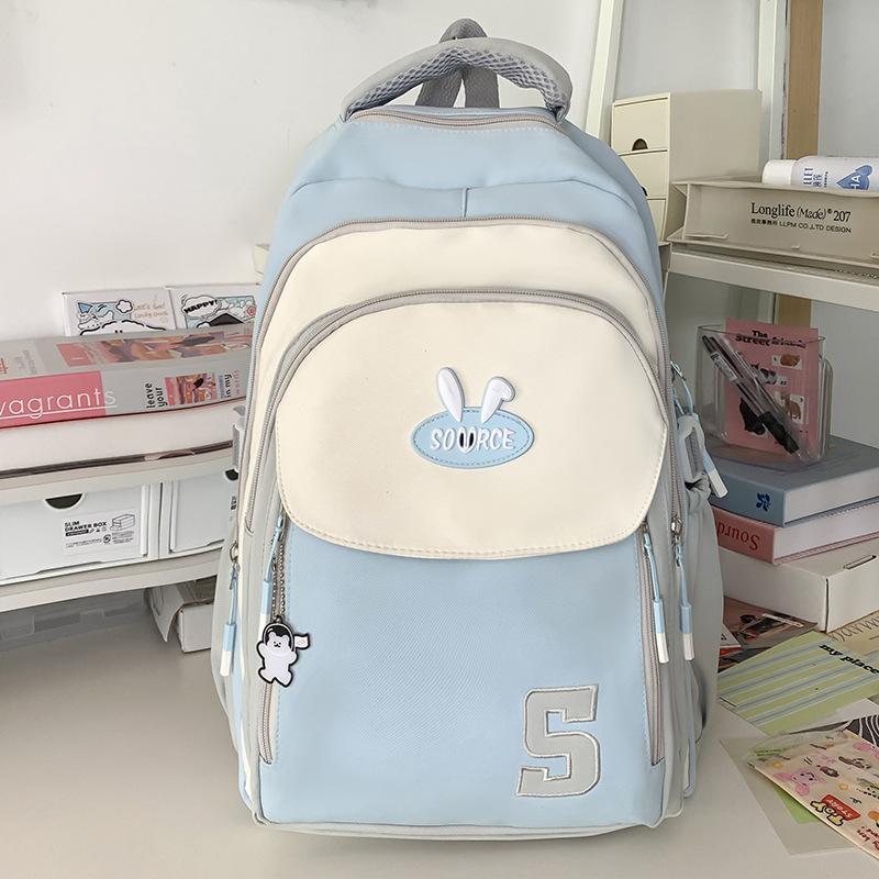 Children's schoolbags, elementary school students, girls, junior high school students, high school students, high-value contrasting colors
