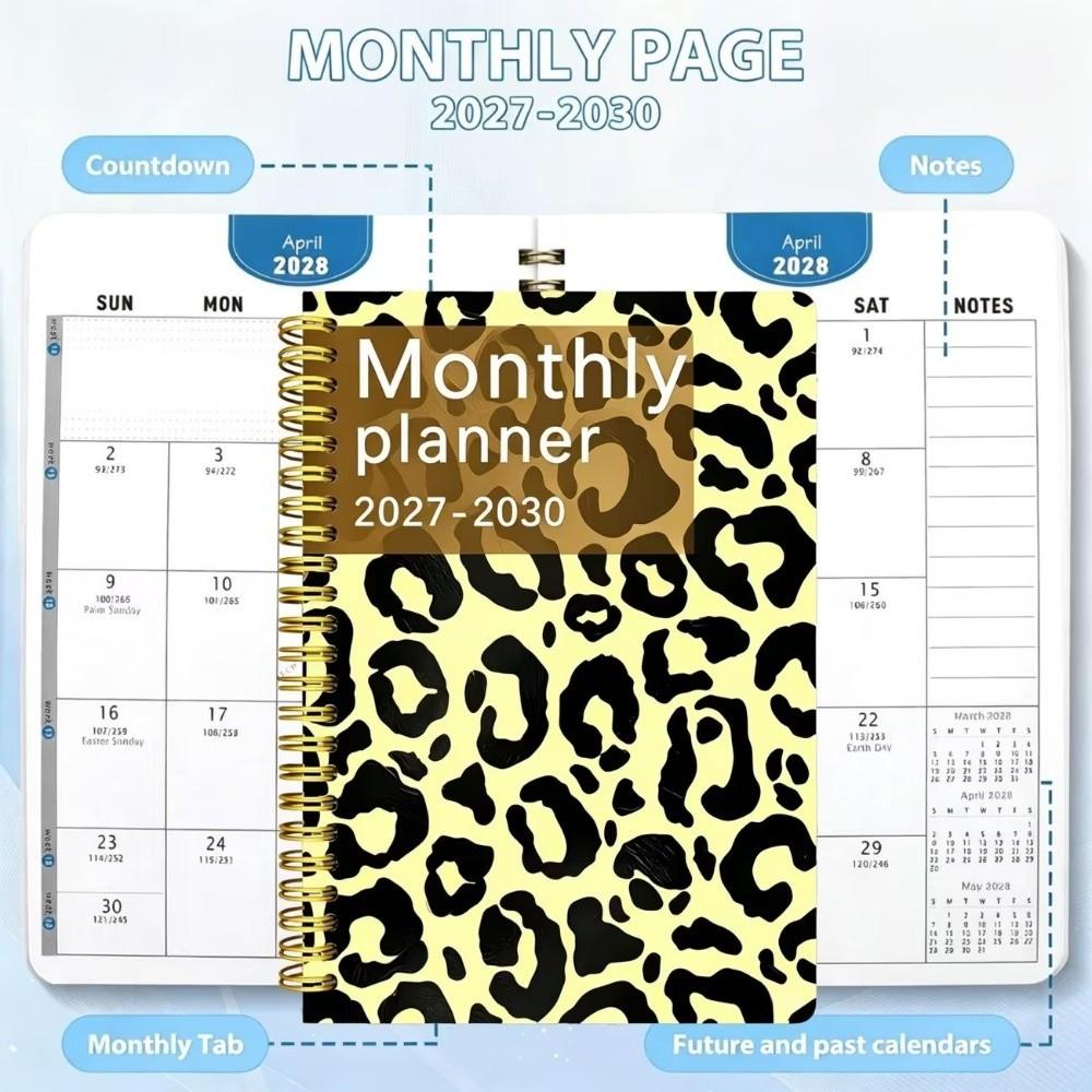 A5 2027-2030 Monthly Calendar Spiral Bound Annual Calendar Notebook 4-Year Plan Book  Gift For Kids