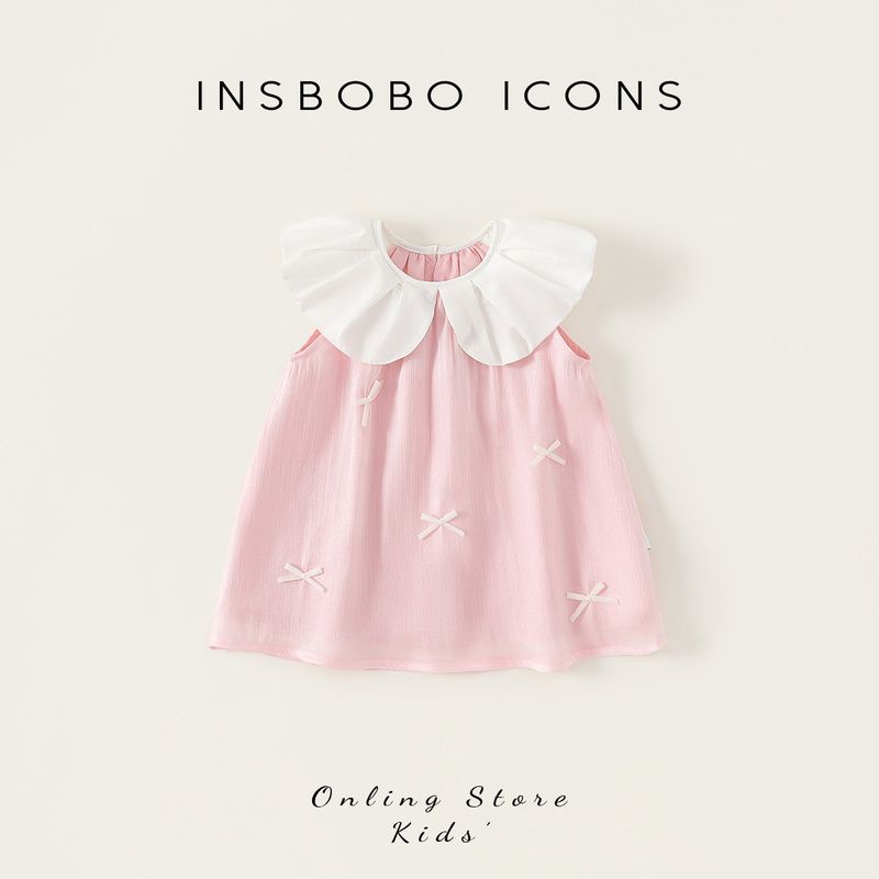 Insbobo Baby Dress Birthday Party Baby Girl s Dress Summer Cute Baby Doll Shirt Newborn Children s Clothing Summer Pink 73