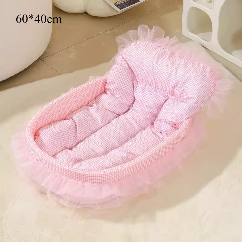 

Macaron Pet Bed Dog Cat House All Seasons Winter Deep Sleep Cute Pet Supplies