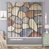 Colorful Pebble-Print Curtains Set of 2 – Soft Abstract Stones, Rod Pocket Semi-Sheer Drapes for Kitchen & Living Space
