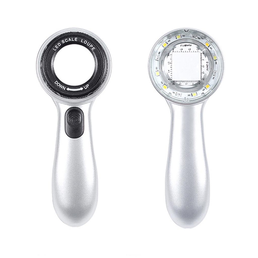 Handliches 30-faches Vergrößerungswerkzeug 4-farbige einstellbare LED-Leuchte Wiederaufladbarer Akku Ergonomisches Design Für detaillierte Objektauthentifizierung
