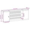 Tool Cabinet with Shelf Black and Grey 150 x 20 x 55 cm
