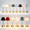 Metal Base Pleated Desk Lamp Fabric Shade Bedside Ambient Light Vintage Touch Bedside Lamp  Bar