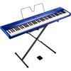 KORG Liano L1SP 88-Key Digital Piano, 7cm Thin, Lightweight 6kg Body, Easy-to-Play Light-Touch Keys, Stand and Pedals Included, Metallic Blue