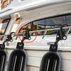 Stainless Steel Sliding Rope Hook Heavy Duty Pontoon Boat Fender Clamps Quick Release Adjustable Docking Clip for 3/8"-5/8" Rope