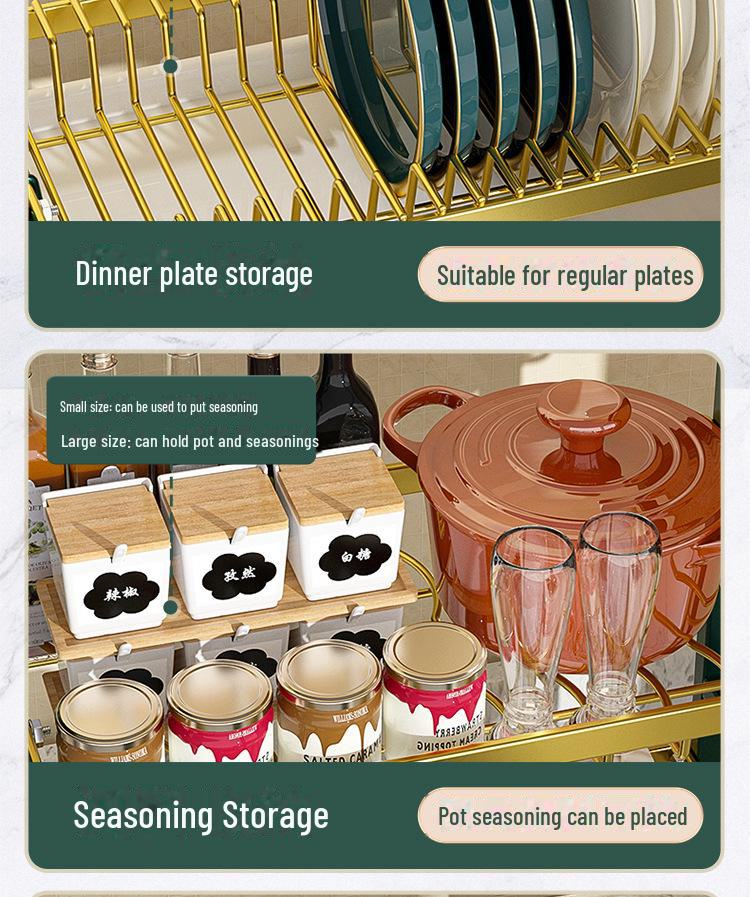 Multifunctional Kitchen Sink Dish Storage Rack