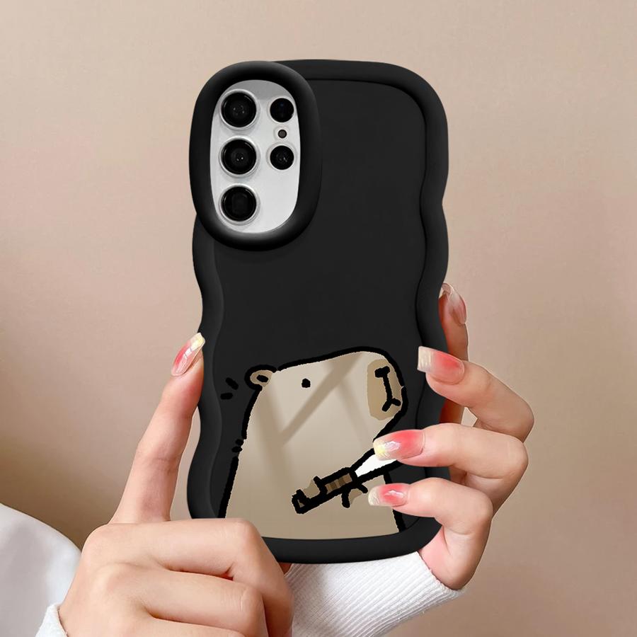 Cartoon Cute Capybara Soft Phone Cover Case for Samsung Galaxy S23 Plus S25 A25 S21 S20 FE S24 S22 Ultra A26 A35 A36 A54 A55 A34