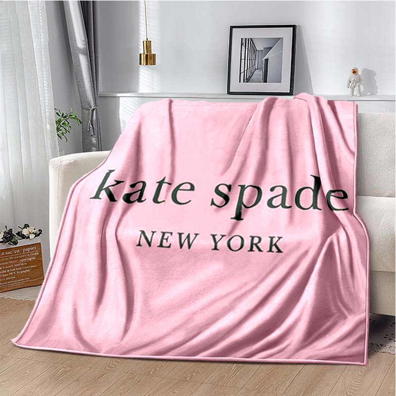 2026 New Fashion K-Kate-Spade Printed Blanket Sofa Bed Bedroom Living Room Portable Warm Extra Large Picnic Soft Blanket Stay