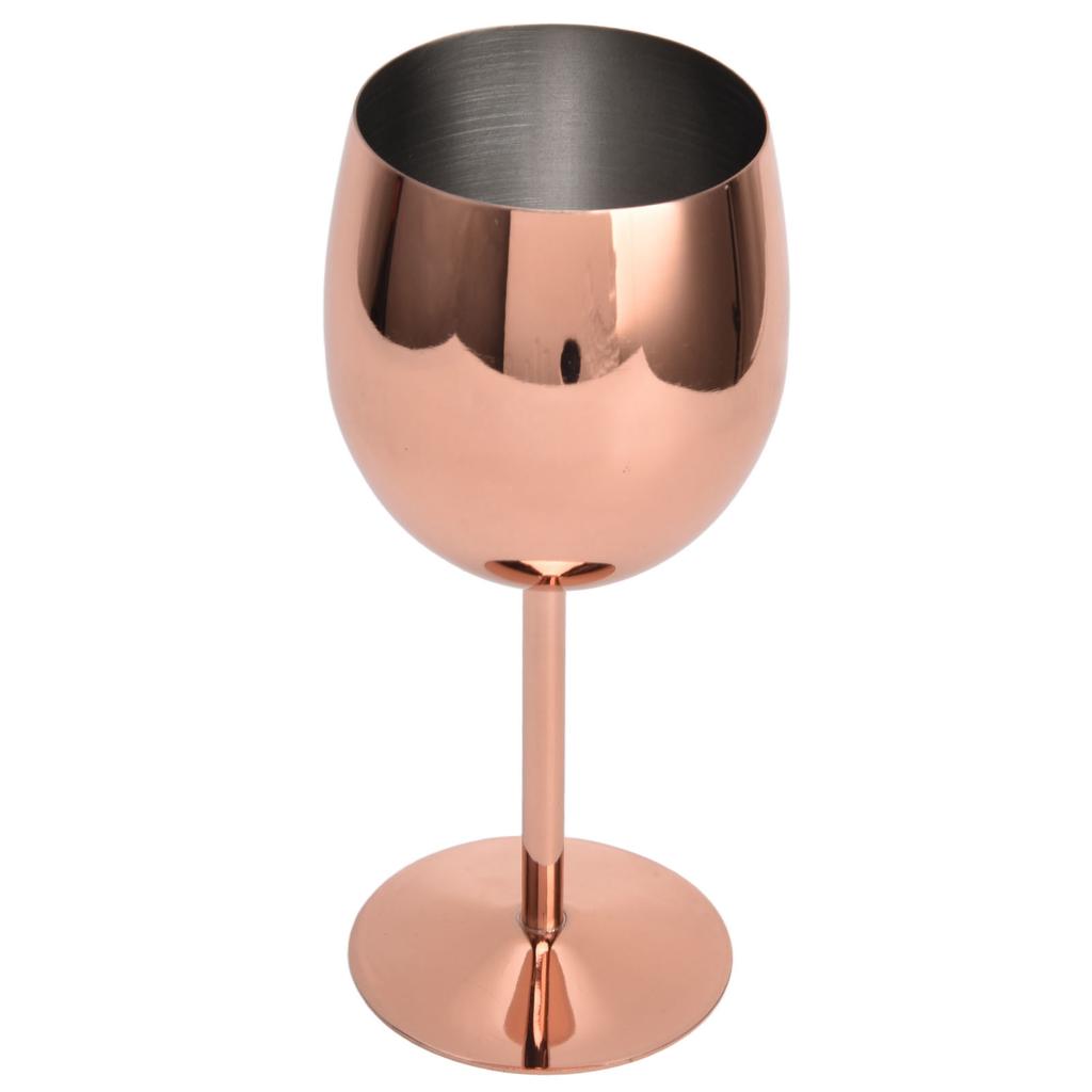 350ml Red Wine Glass Stainless Steel Goblet Titanize Cocktail Champagne Glass for Kitchen Party Bar