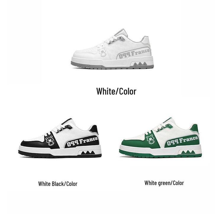 Men's Summer Breathable White Trendy Korean-Style Thick-Soled Casual Sports Shoes