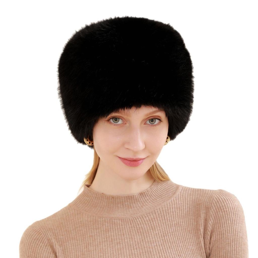 Imitation Fox Fur Grass Autumn and Winter Warm Basin Hat Ear Protection Sweet and Fashionable Korean Version Hat Trendy Women's Outdoor Hat
