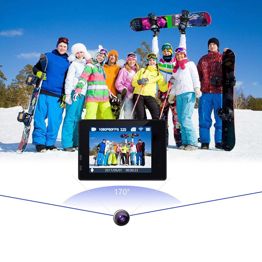 4K Action Camera - 120° Wide Angle, WiFi APP Control, Suitable for Diving & Skiing