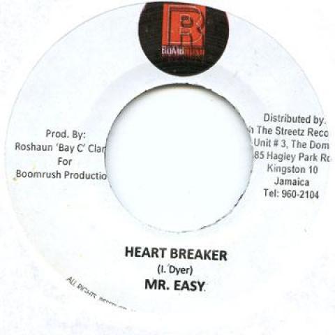 7inch Record MR EASY / SLEEPY HALLOWTIPS - Heart Breaker / Realest Winer Bomb Rush 2008 Jamaica Reggae, Ska & Dub